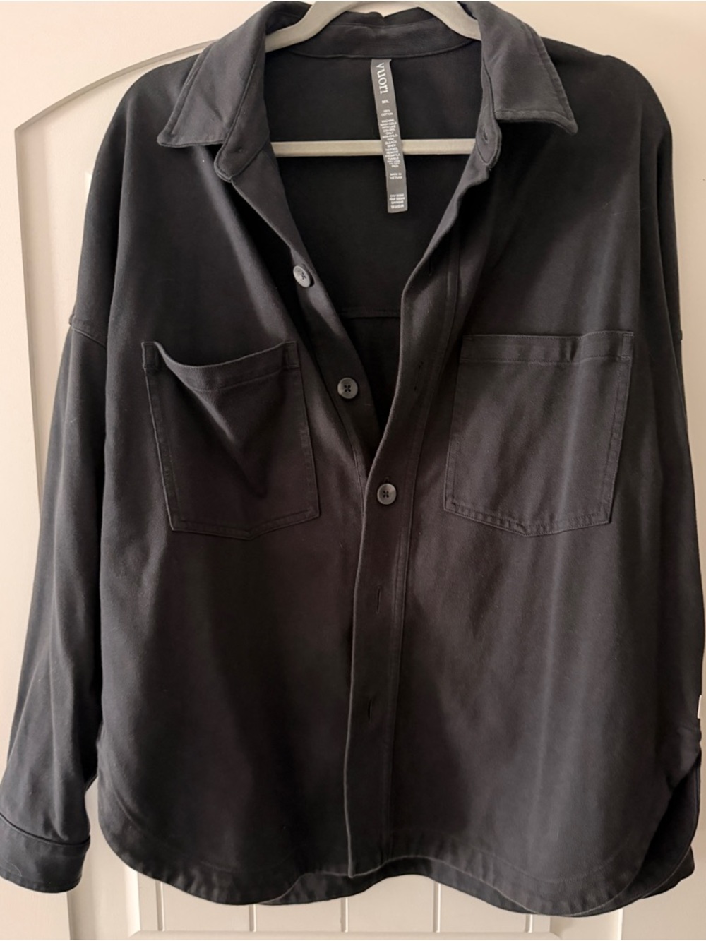 Vuori Charcoal Gray Lightweight Shirt Jacket